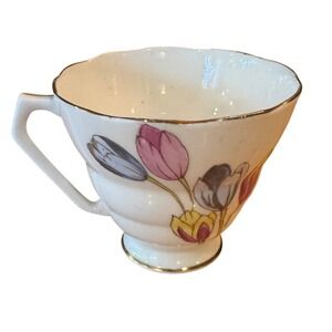Radfords‎ Fenton Bone China Tea Cup Vintage Floral Tulip Gold Trim England